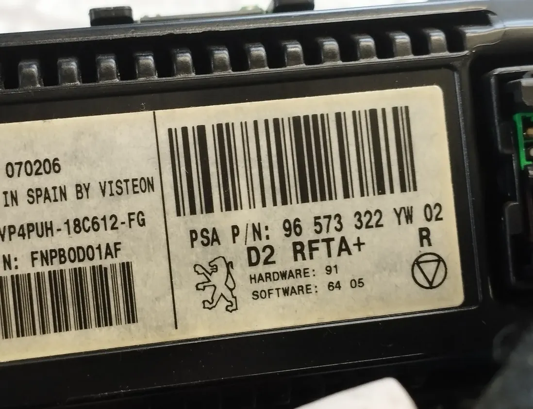 PEUGEOT 407 1 generation (2004-2010) Climate control unit 96573322 21445183