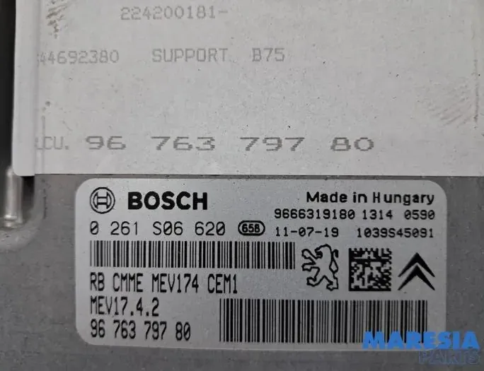 CITROËN DS4 1 generation (2010-2016) Блок управления двигателем 0261S06620,9676379780,9644692380,9663123380,9665547480,6580YR,6160C1,610599398 33143608