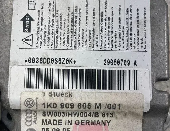 VOLKSWAGEN Golf 8 generation (2019-2023) SRS Control Unit 1K0909605M 30346581