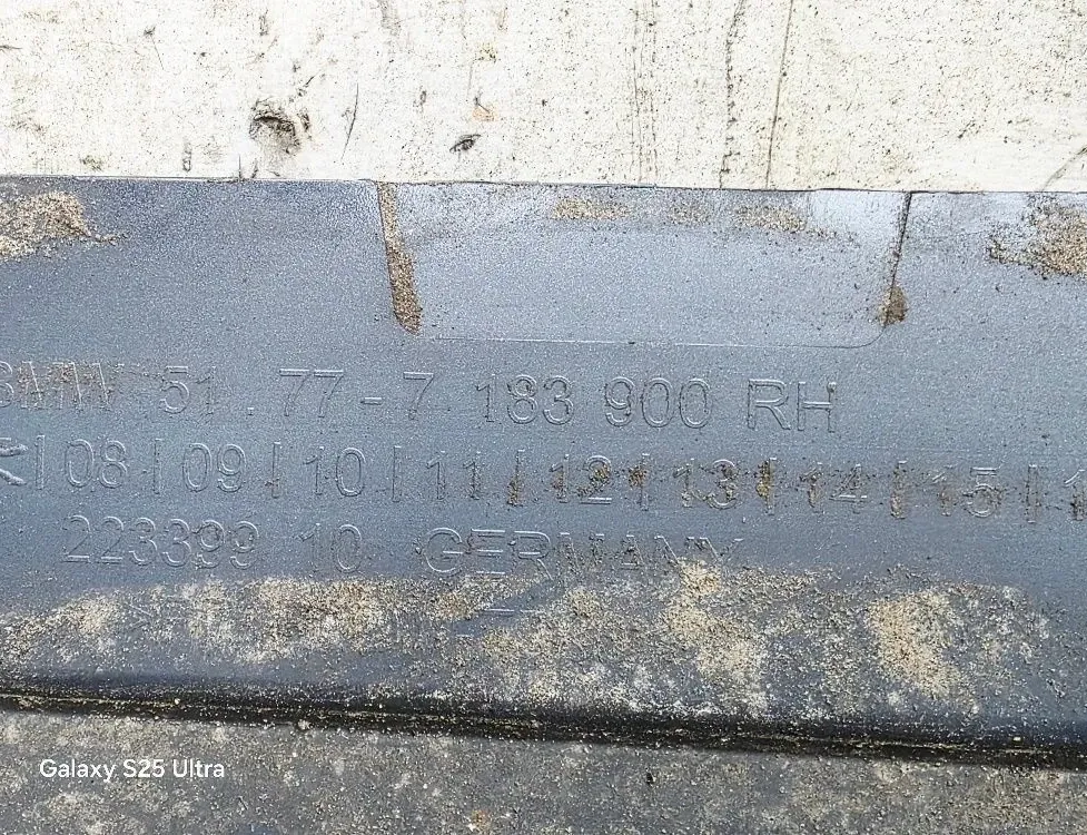 BMW 7 Series F01/F02 (2008-2015) Right Side Plastic Sideskirt Cover 7183900,51777183900 33494896