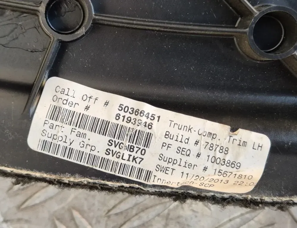 BMW X6 E71/E72 (2008-2012) Trunk Trim 51477246971,7246973,7246971 27425013