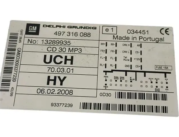OPEL Zafira B (2005-2010) Music Player With GPS 93377239,497316088,13289935 26576582