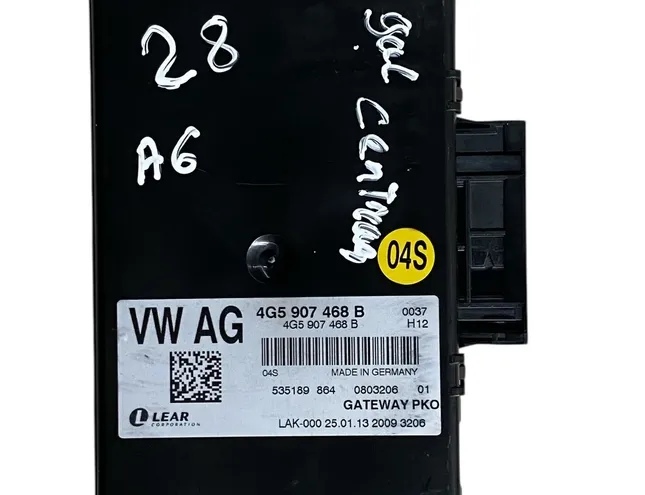 AUDI A6 C7/4G (2010-2020) Gateway Control Unit 4G5907468B 30765776