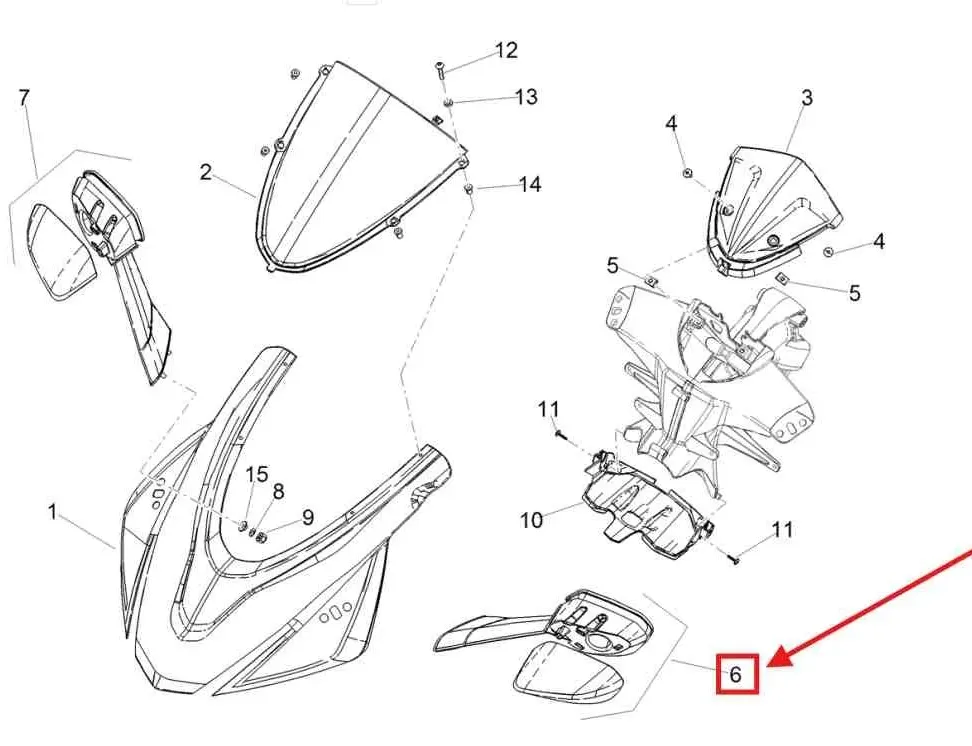 APRILIA RS Left side rear view mirror LH 2B009190 32213486