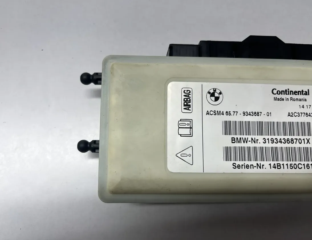 BMW 3 Series F30/F31 (2011-2020) SRS Control Unit 9343687 22591946