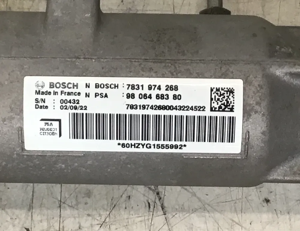 PEUGEOT Expert 3 generation (2017-2023) Steering Rack 9806468380 34532360
