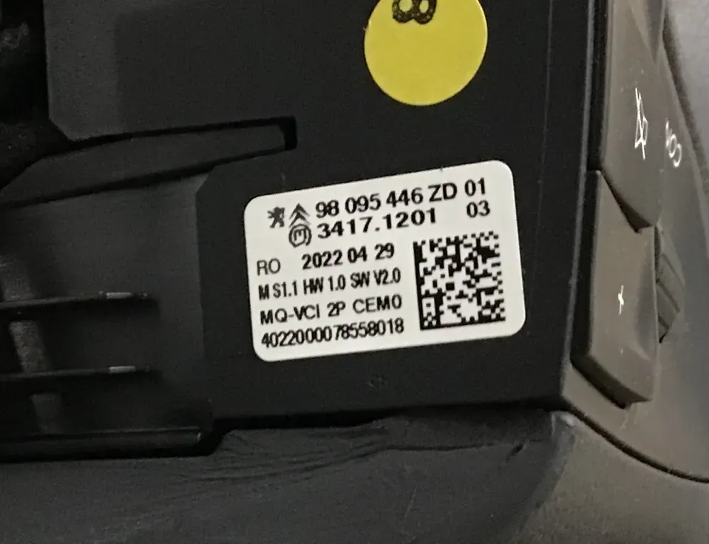 PEUGEOT Expert 3 generation (2017-2023) Steering Wheel 98095446ZD 34532611