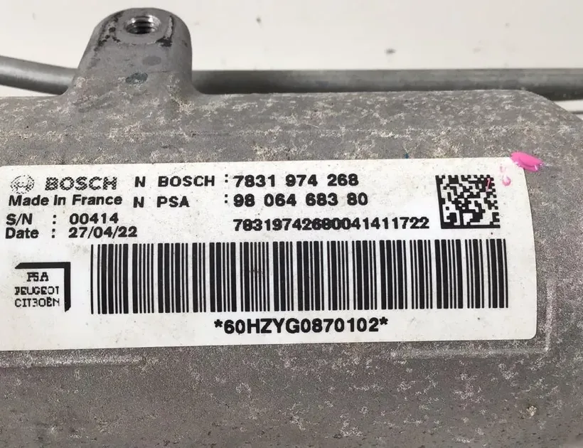 PEUGEOT Expert 3 generation (2017-2023) Steering Rack 9806468380 34532645