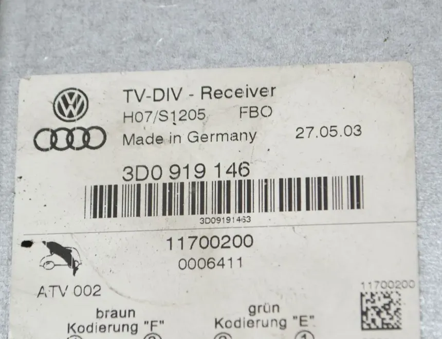 VOLKSWAGEN Phaeton 1 generation (2002-2016) Sound Control Unit 3D0919146 13560491