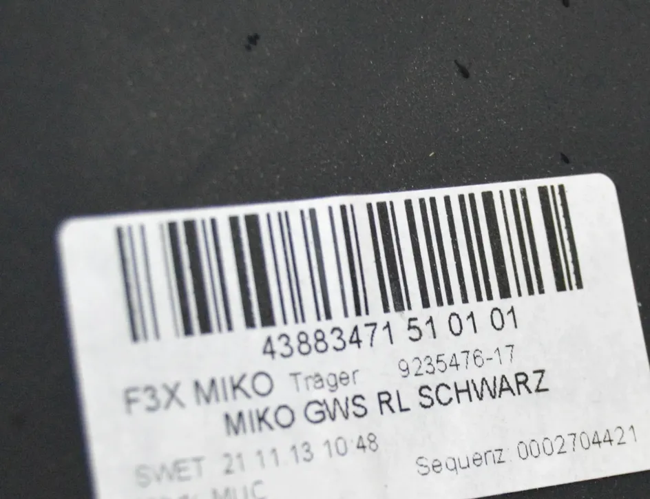 BMW 3 Series F30/F31 (2011-2020) Center Console 9207358,9234132,9258319,9235476 17791358