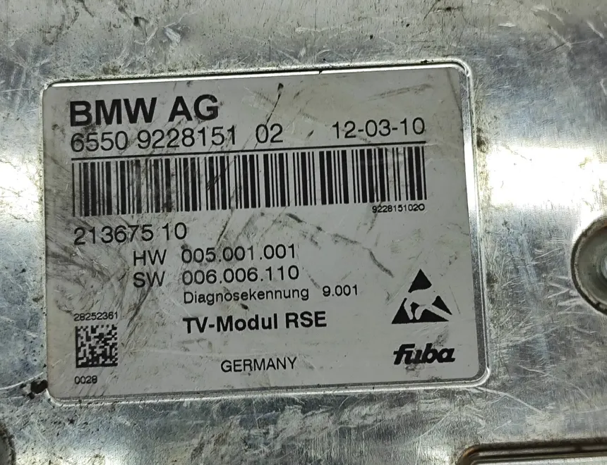 BMW 5 Series Gran Turismo F07 (2010-2017) Video control module 65509228151,9240647,65509240647,9248591,65509248591,9228151 24481691