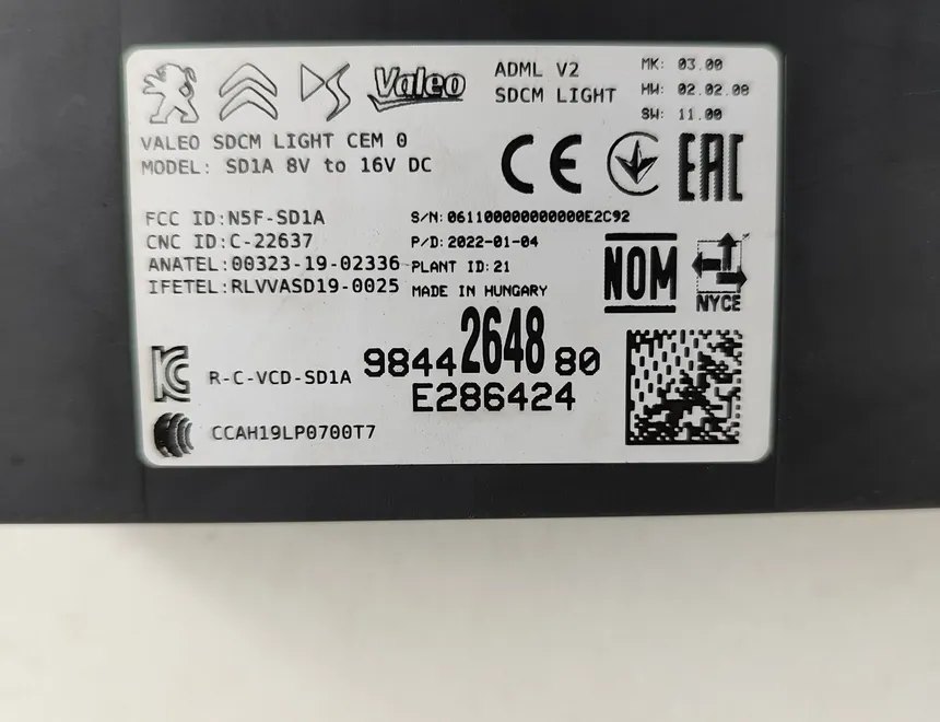 OPEL Mokka 2 generation (2021-2023) Headlight Control Unit 9844264880 24559228