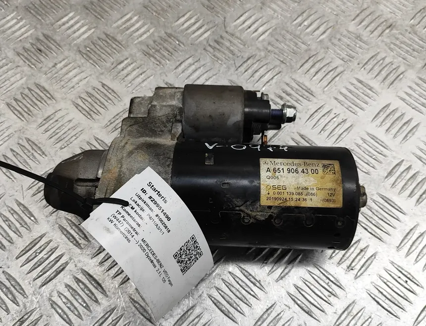 MERCEDES-BENZ Vito W447 (2014-2023) Starter Motor 0001139085,A6519064300 29951490