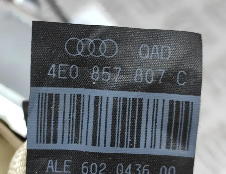 AUDI A8 D3/4E (2002-2010) Rear Middle Seatbelt 4E0857807C,4E0857740A 30255341