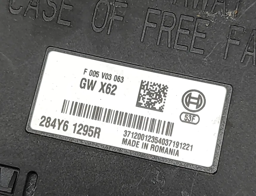 NISSAN Brake system control unit 284Y61295R,F005V03063 34226799