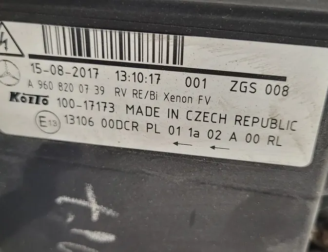 MERCEDES-BENZ ACTROS MP4 (2011-present) Фара передняя правая A9608200739 34019302