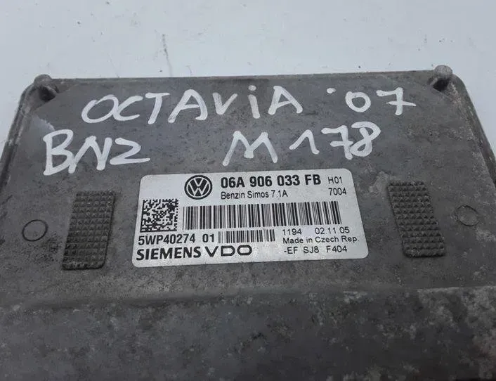 SKODA Octavia 2 generation (2004-2013) Engine Control Unit ECU 5WP40274,06A906033FB 25480497