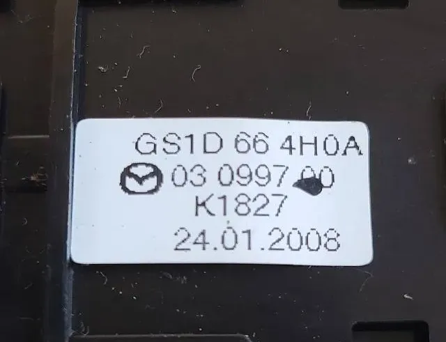 MAZDA 6 GH (2007-2013) Hazard button GS1D664H0A 32858108
