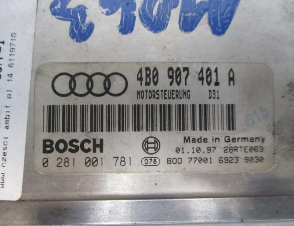AUDI A6 C4/4A (1994-1997) Engine Control Unit ECU 4B0907401A 21392165