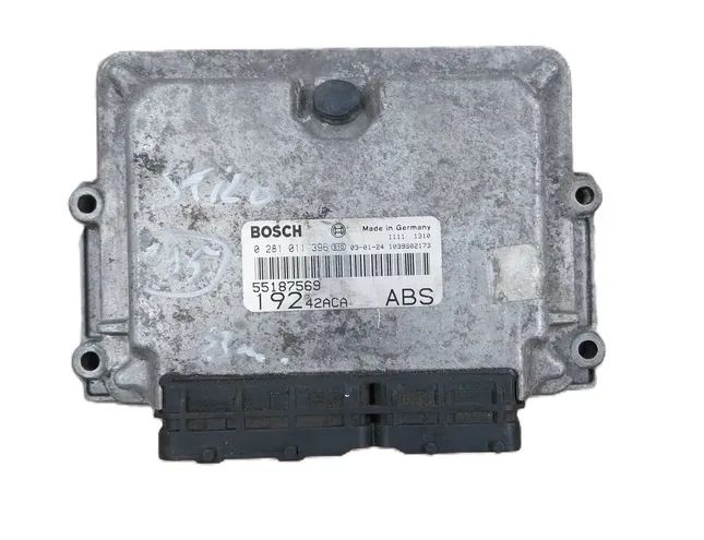 FIAT Stilo 1 generation (2001-2010) Engine ECU Set 0281011396,55187569,1039S02173,46823770,46823767,51711373,00467601520,61001500,46742880 34803431