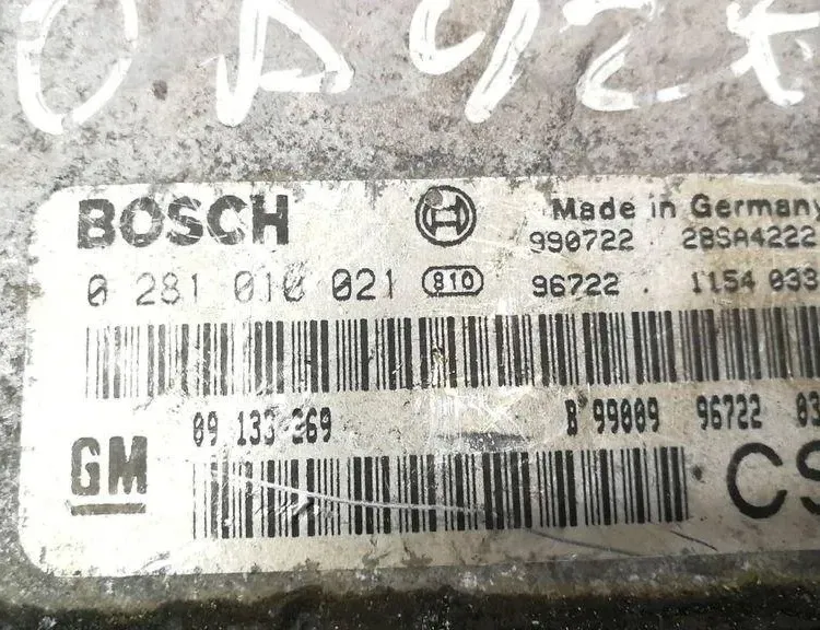 OPEL Zafira A (1999-2003) Engine Control Unit ECU 28SA4222 30393175