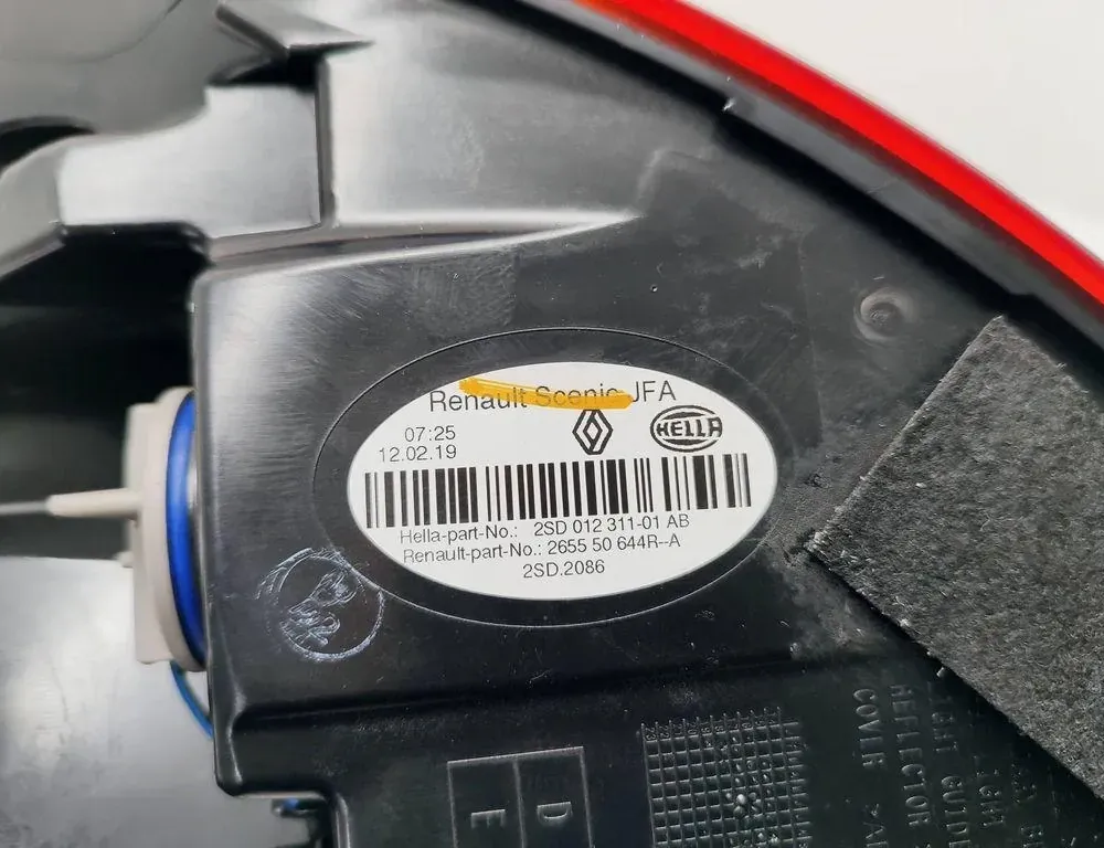 RENAULT Scenic 3 generation (2009-2015) Rear Left Taillight 265550644R,2SD2086 33502221