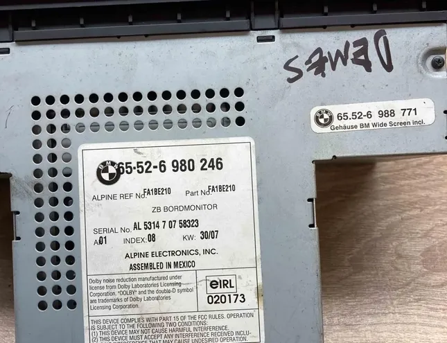 BMW X5 E53 (1999-2006) Info Display 6980246,6988771,brokenscreen 34363034