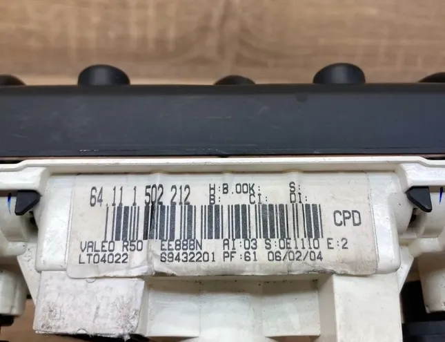 MINI Cooper R50 (2001-2006) БЛОК УПРАВЛЕНИЯ КОНДИЦИОНЕРА ВОЗДУХА / КЛИМАТА/ ПЕЧКИ (В САЛОНЕ) 1502212,69432201,CPD 34389396