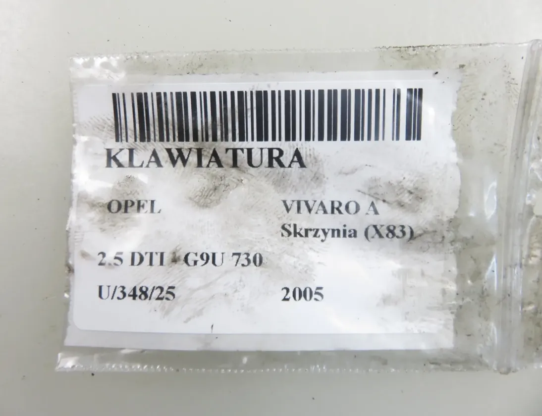 OPEL Vivaro A (2002-2006) Valve lever shaft 8200007915 31776653