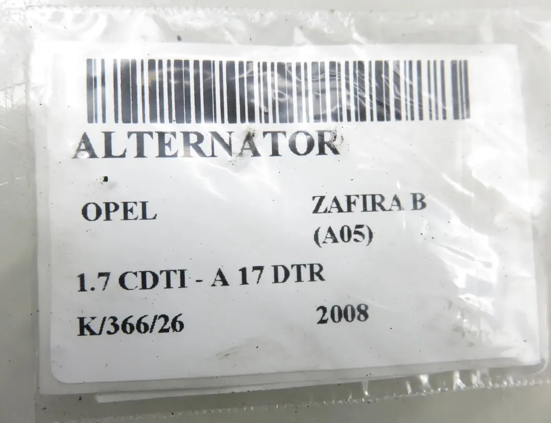 OPEL Zafira B (2005-2010) Alternator STX100442 34843355