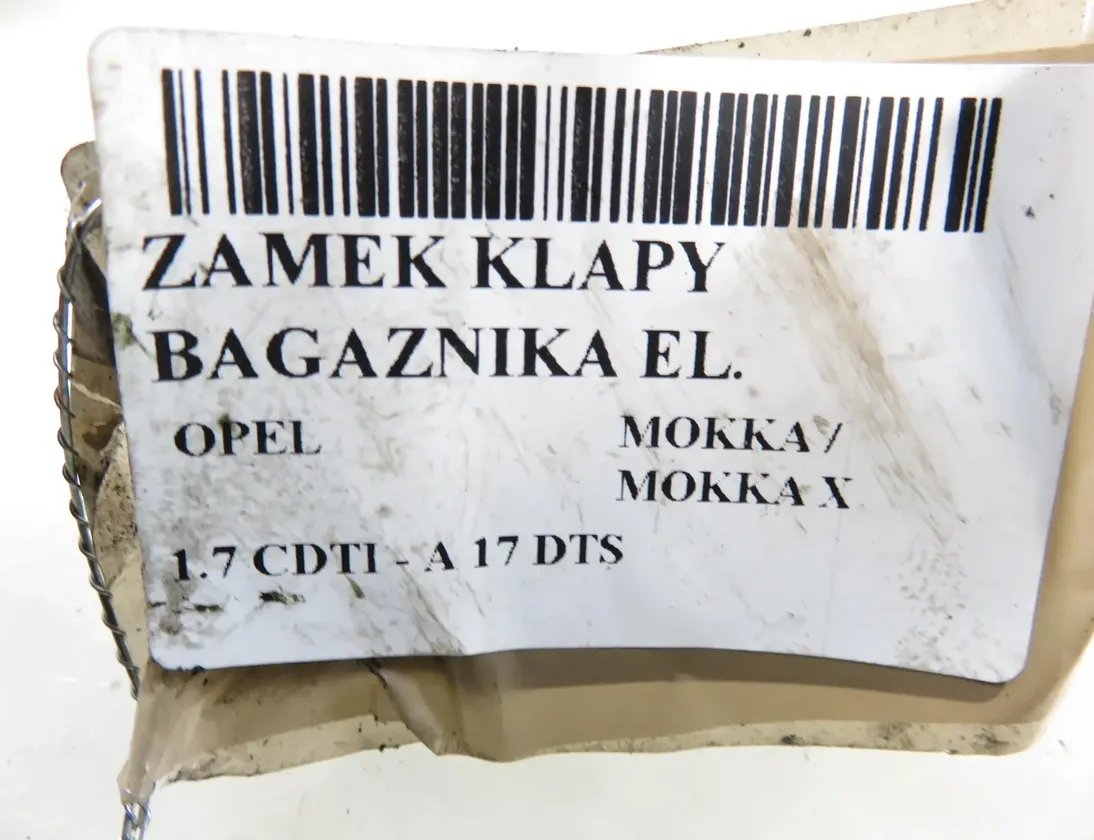 OPEL Mokka 1 generation (2012-2015) Tailgate Boot Lock 13587640 33951453