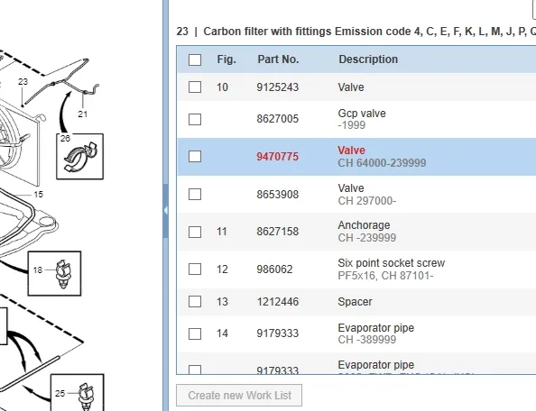 VOLVO S80 1 generation (1998-2006) Solenoid Valve 9470775 11716361
