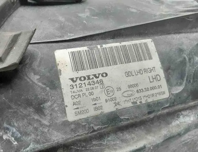 VOLVO V70 2 generation (2000-2008) Front Right Headlight 6333200001,31214348 32657555