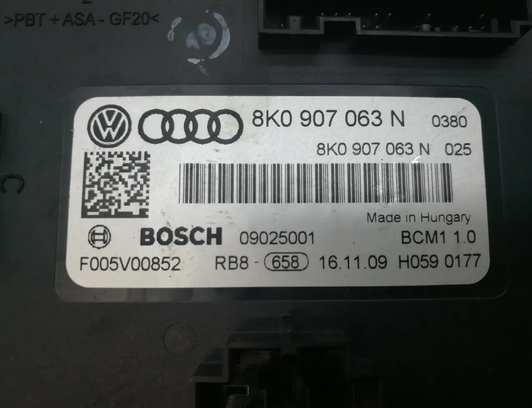 AUDI A5 Sportback 8T (2009-2011) Comfort Control Unit 8k0907063n 13444733