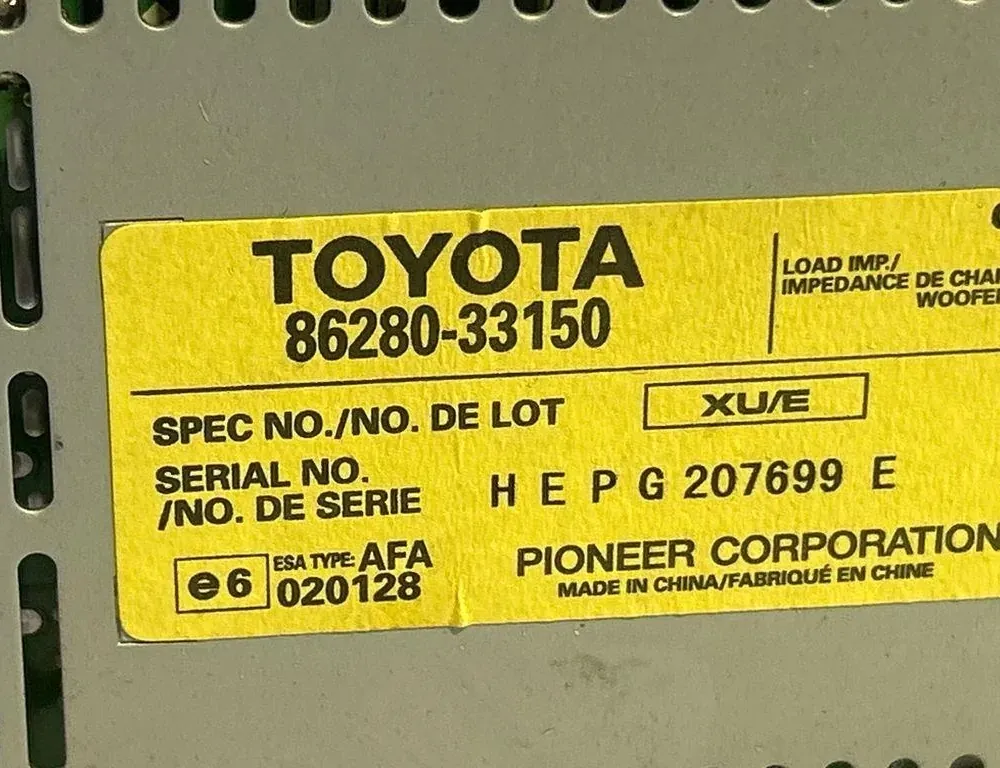 LEXUS ES 5 generation (2006-2012) Sound Amplifier 020128,8628033150,207699E 35126331