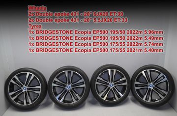 BMW i3 I01 (2013-2024) Wheel Set 6888011,6888010,36116888011,36116888010,Doublespoke431,Doublespoke431,BRIDGESTONE 32782539