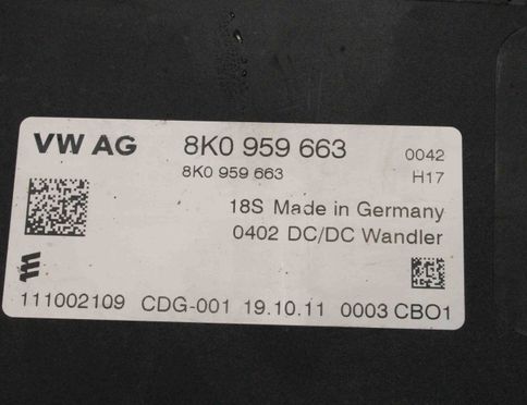 AUDI A6 C7/4G (2010-2020) Voltage Control Unit 8K0959663 22354866