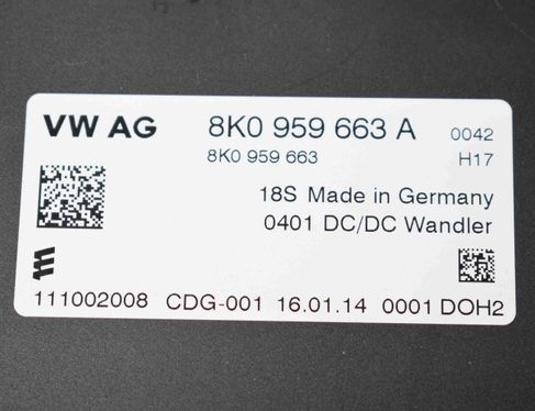 AUDI A8 D4/4H (2010-2018) Other Control Units 8K0959663A 2324570