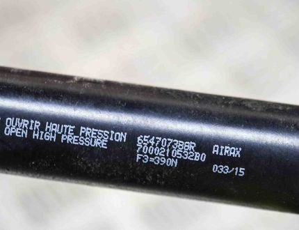 RENAULT Zoe 1 generation (2012-2023) Right Side Tailgate Gas Strut 654707388R 11785665